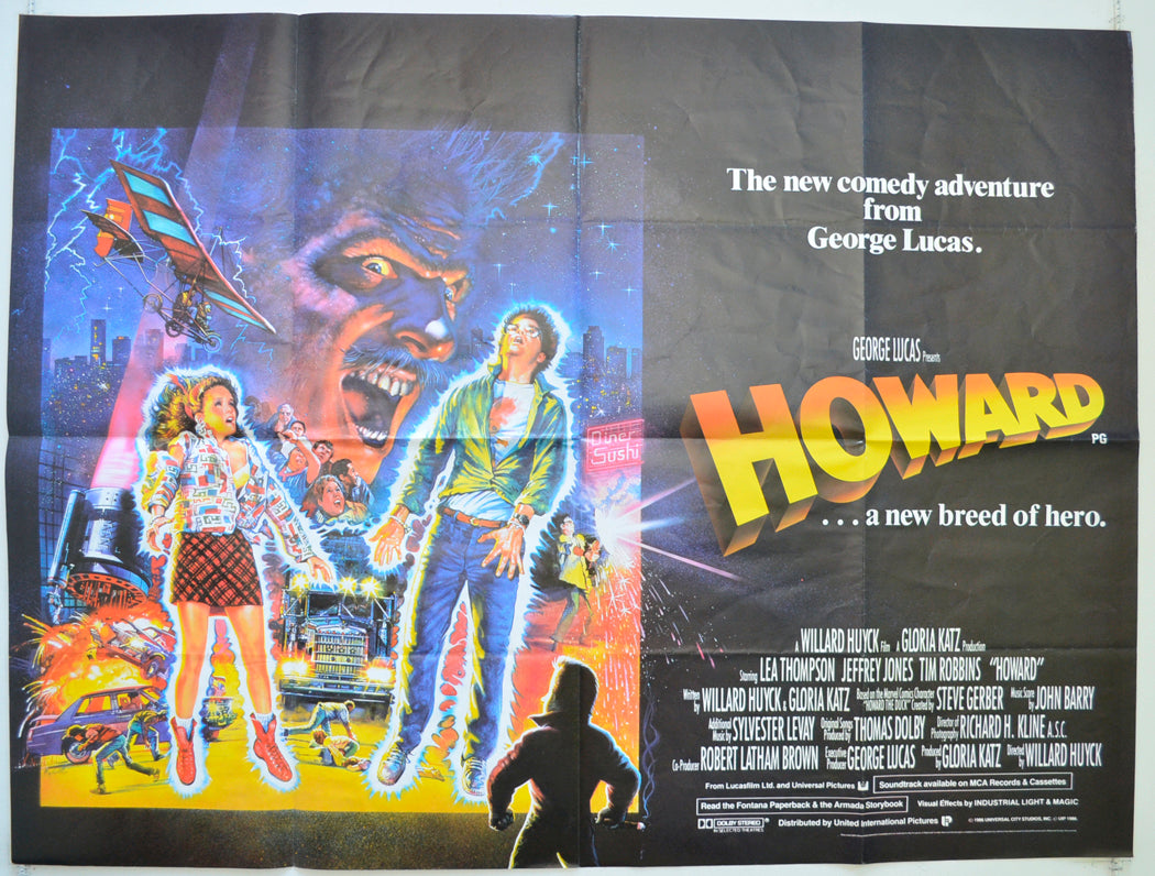 Howard... A New Breed Of Hero  Original British Quad Poster - Film Poster - Movie Poster 