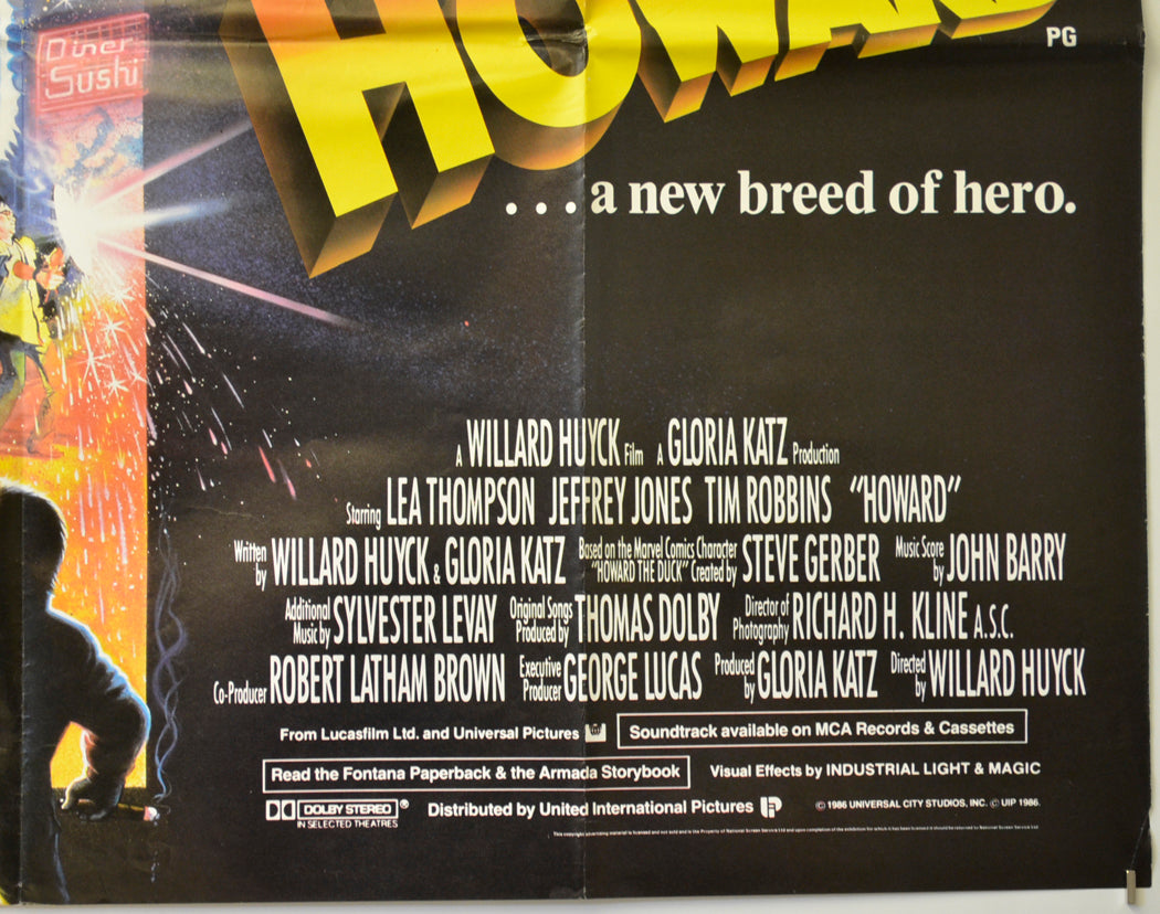 HOWARD THE DUCK (Bottom Right) Cinema Quad Movie Poster 