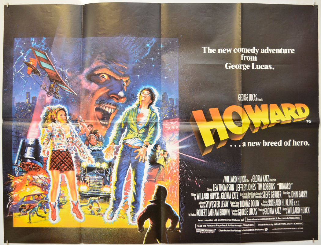 Howard... A New Breed Of Hero  (a.k.a. Howard The Duck) Original Quad Poster - Film Poster - Movie Poster  