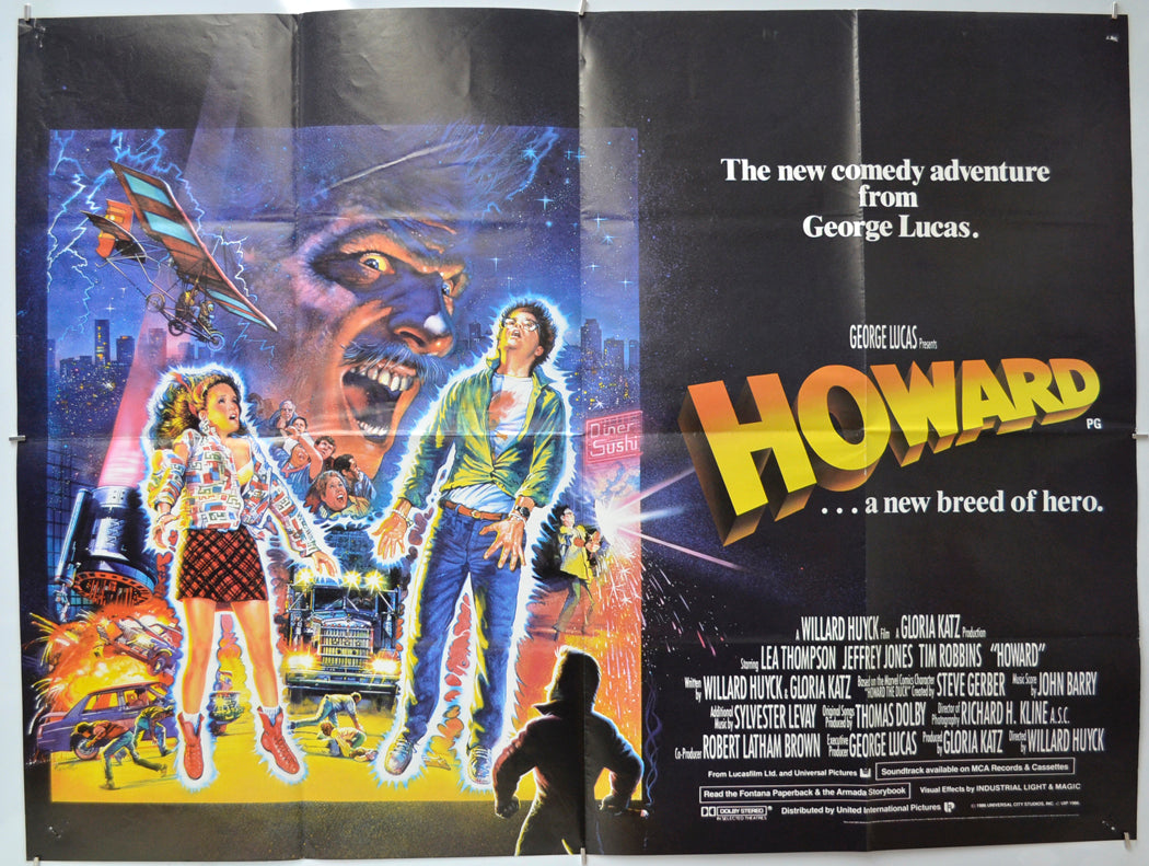 Howard… A New Breed Of Hero (a.k.a. Howard The Duck)  Original Quad Poster - Film Poster - Movie Poster