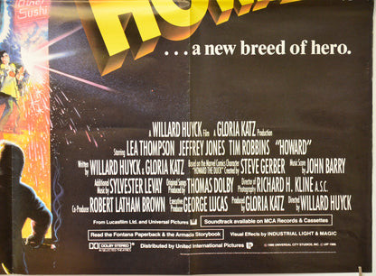 HOWARD THE DUCK (Bottom Right) Cinema Quad Movie Poster 