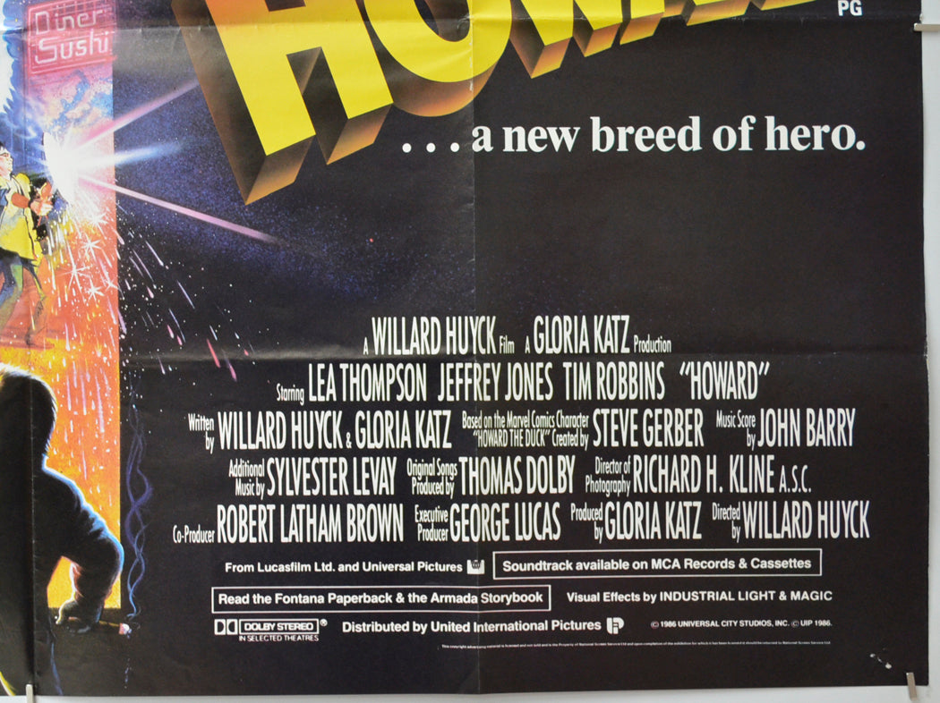 HOWARD A NEW BREED OF HERO (Bottom Right) Cinema Quad Movie Poster 