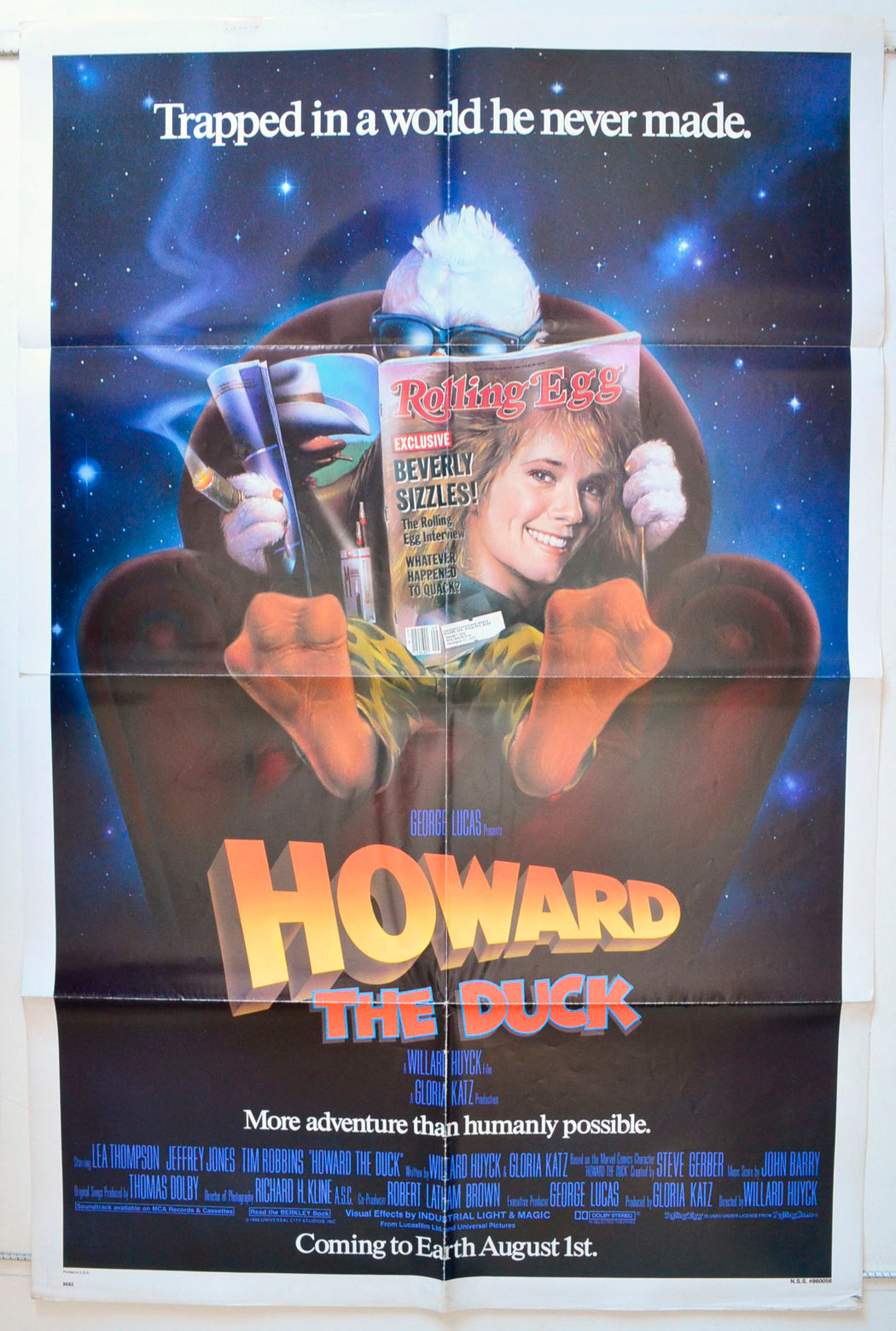 Howard Poster “Howard The Duck” (a.k.a. Howard: A New Breed of Hero) Original One Sh ...