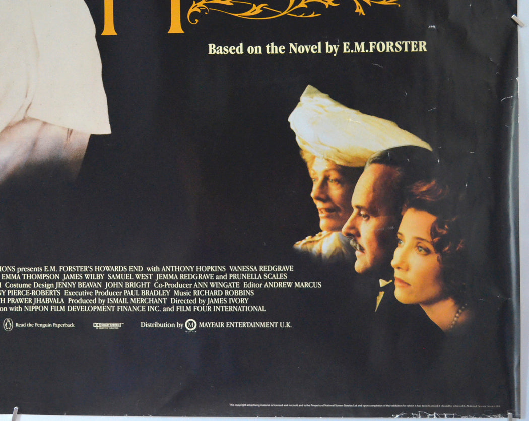 HOWARDS END (Bottom Right) Cinema Quad Movie Poster 