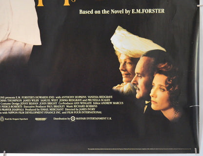 HOWARDS END (Bottom Right) Cinema Quad Movie Poster 