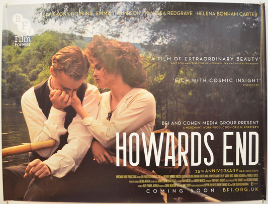 Howards End (25th Anniversary BFI release) Original Quad Poster - Film Poster - Movie Poster