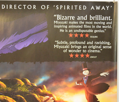 HOWL’S MOVING CASTLE (Top Right) Cinema Quad Movie Poster 