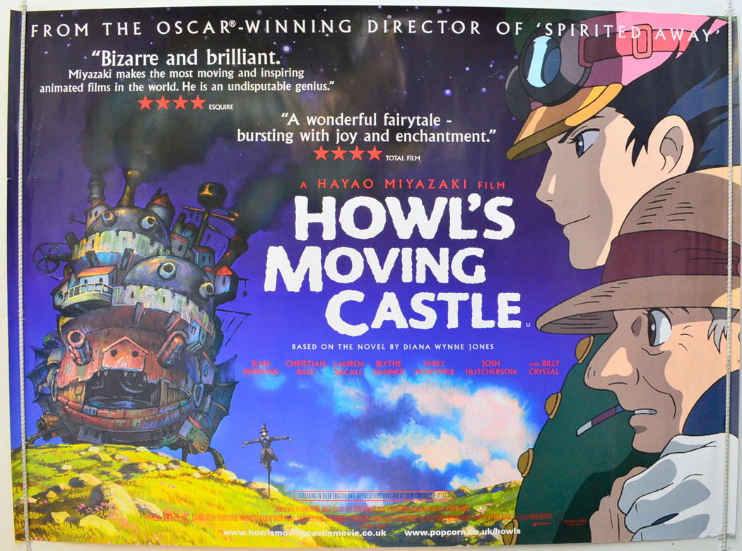 Howl's Moving Castle  (a.k.a. Hauru no ugoku shiro)  (Design 2)   Original British Quad Poster - Film Poster - Movie Poster 