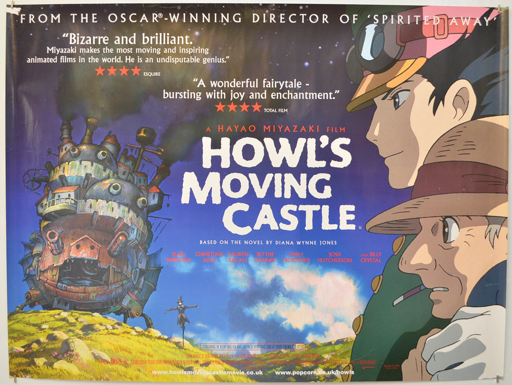 Howl's Moving Castle  (a.k.a. Hauru no ugoku shiro) (Design 2) Original Quad Poster - Film Poster - Movie Poster  