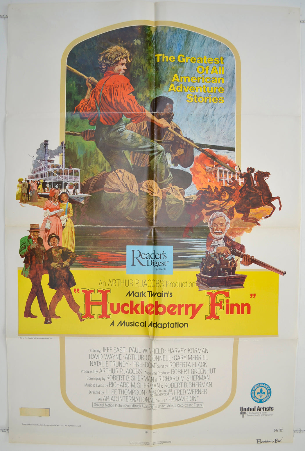 Huckleberry Finn  Original One Sheet Poster - Film Poster - Movie Poster 