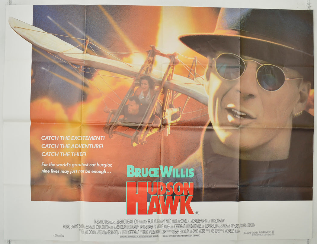 Hudson Hawk  (Design 2)   Original Quad Poster - Film Poster - Movie Poster