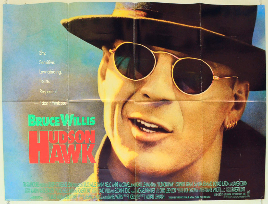 Hudson Hawk Original British Quad Poster - Film Poster - Movie Poster 