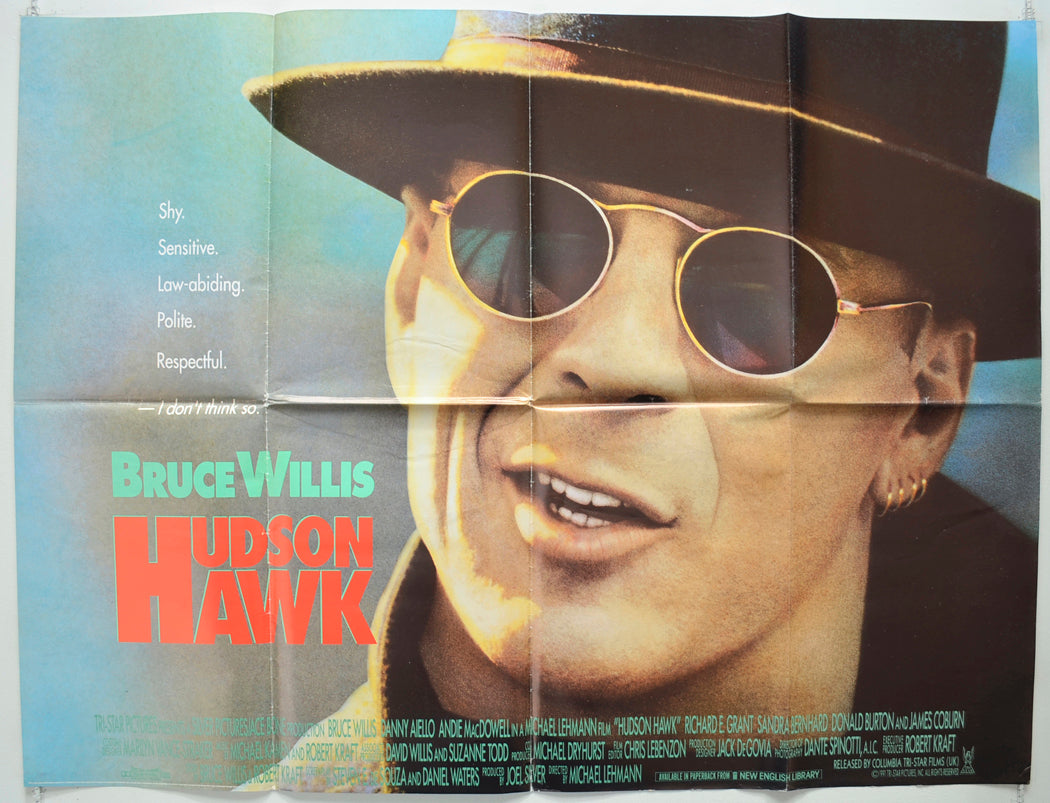 Hudson Hawk Original Quad Poster - Film Poster - Movie Poster  