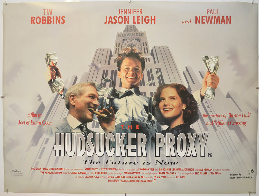 The Hudsucker Proxy Original Quad Poster - Film Poster - Movie Poster  