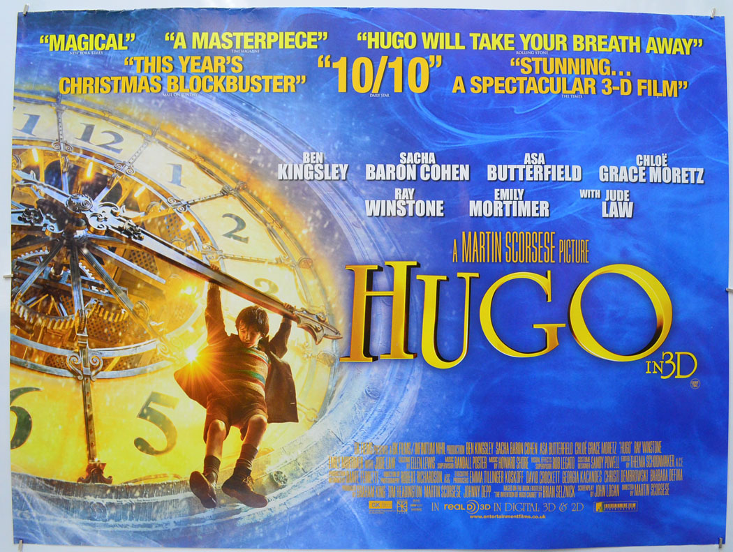 Hugo  Original Quad Poster - Film Poster - Movie Poster