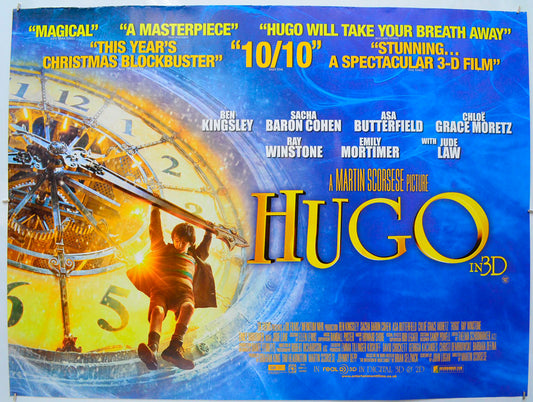 Hugo  Original Quad Poster - Film Poster - Movie Poster