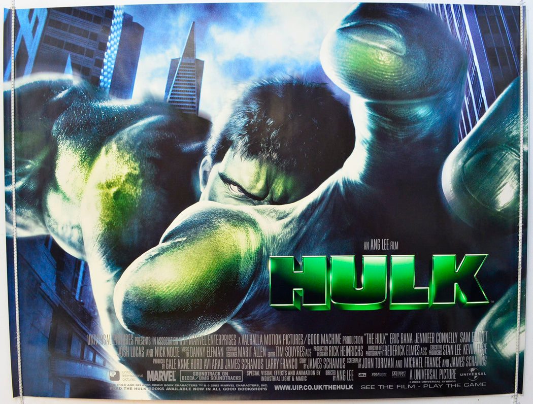 Hulk Original British Quad Poster - Film Poster - Movie Poster 