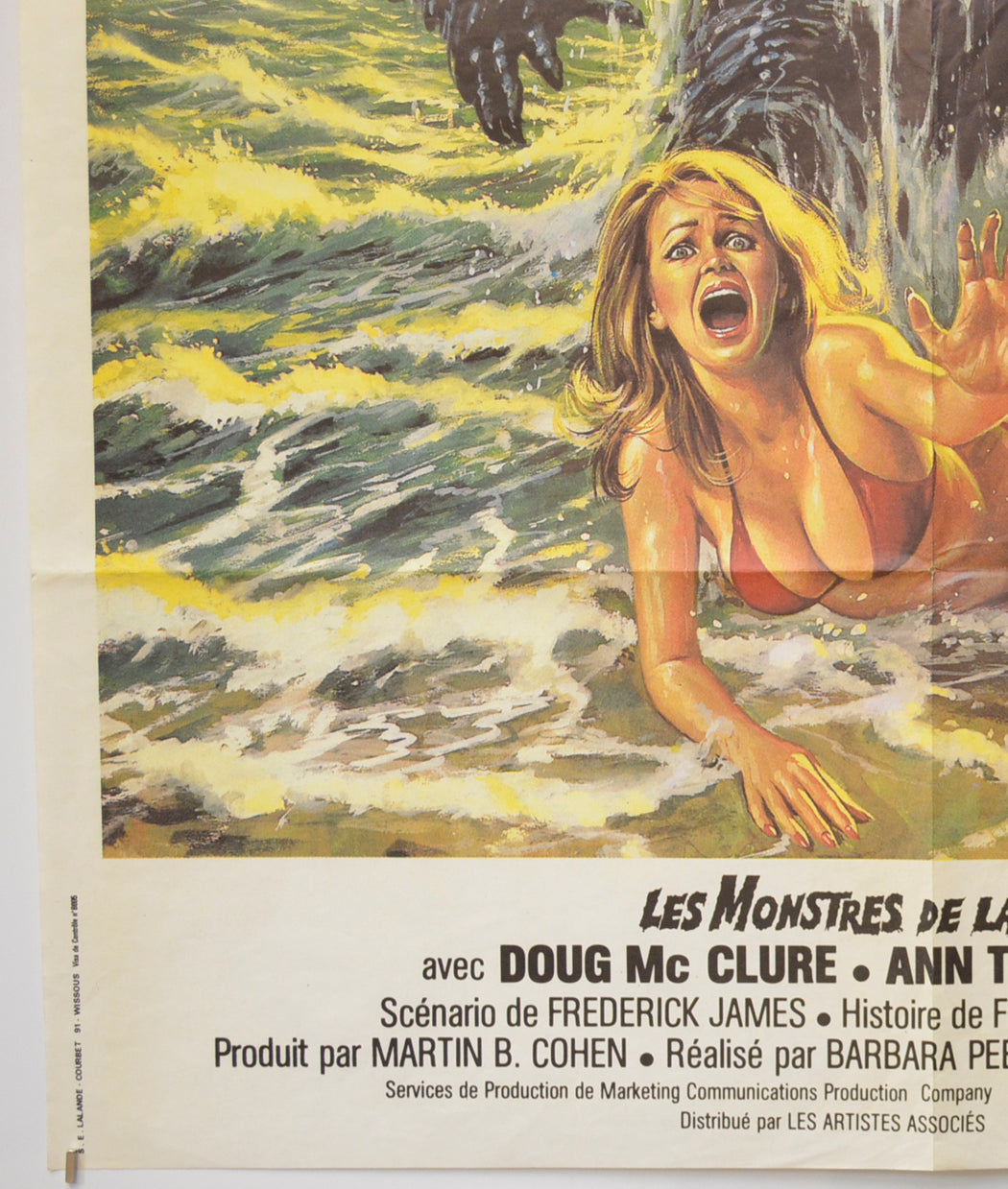 HUMANOIDS FROM THE DEEP (Bottom Left) Cinema French One Panel Movie Poster 