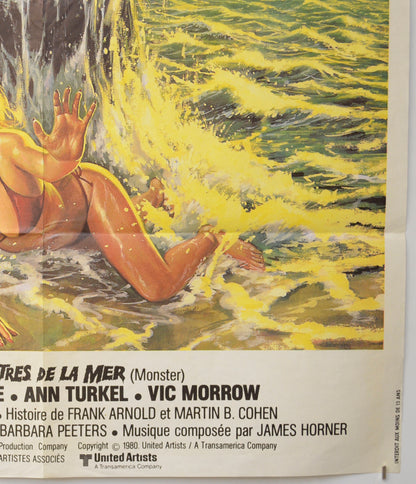 HUMANOIDS FROM THE DEEP (Bottom Right) Cinema French One Panel Movie Poster 