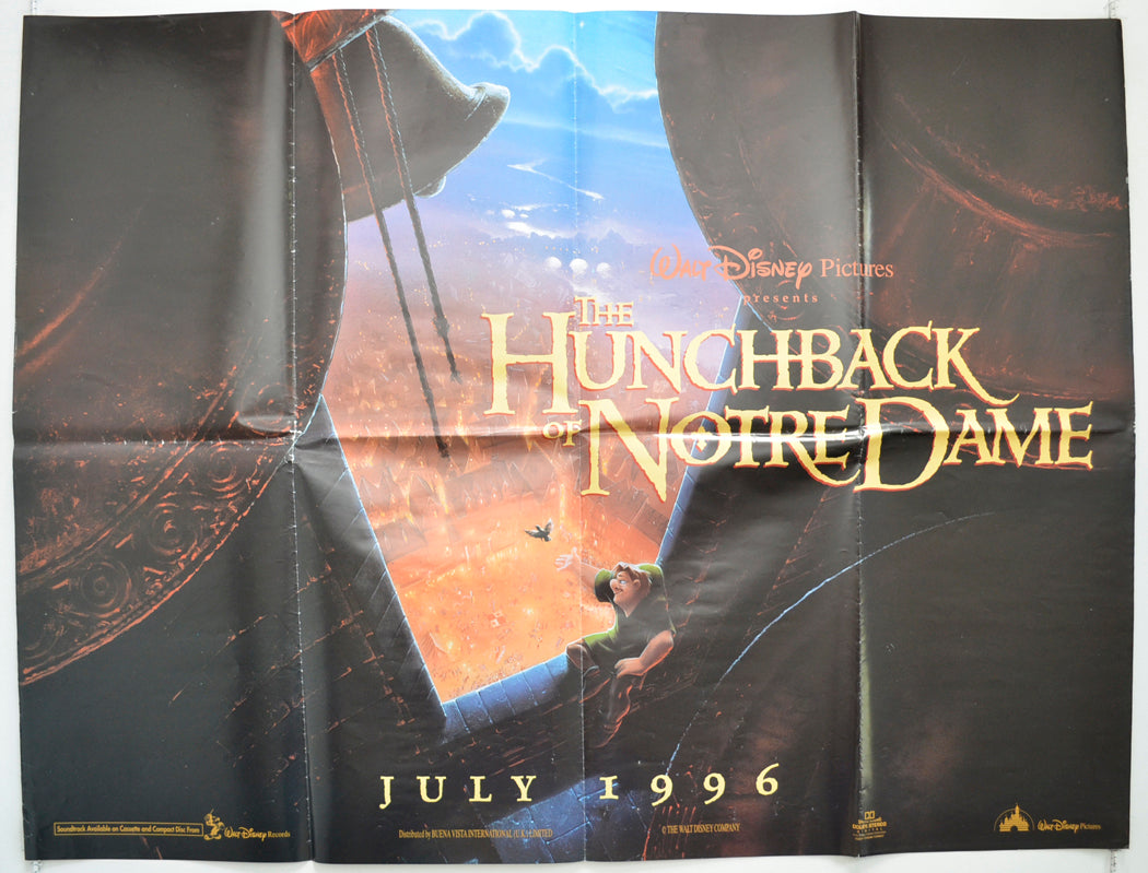 The Hunchback Of Notre Dame  (Teaser / Advance Version)   Original Quad Poster - Film Poster - Movie Poster  