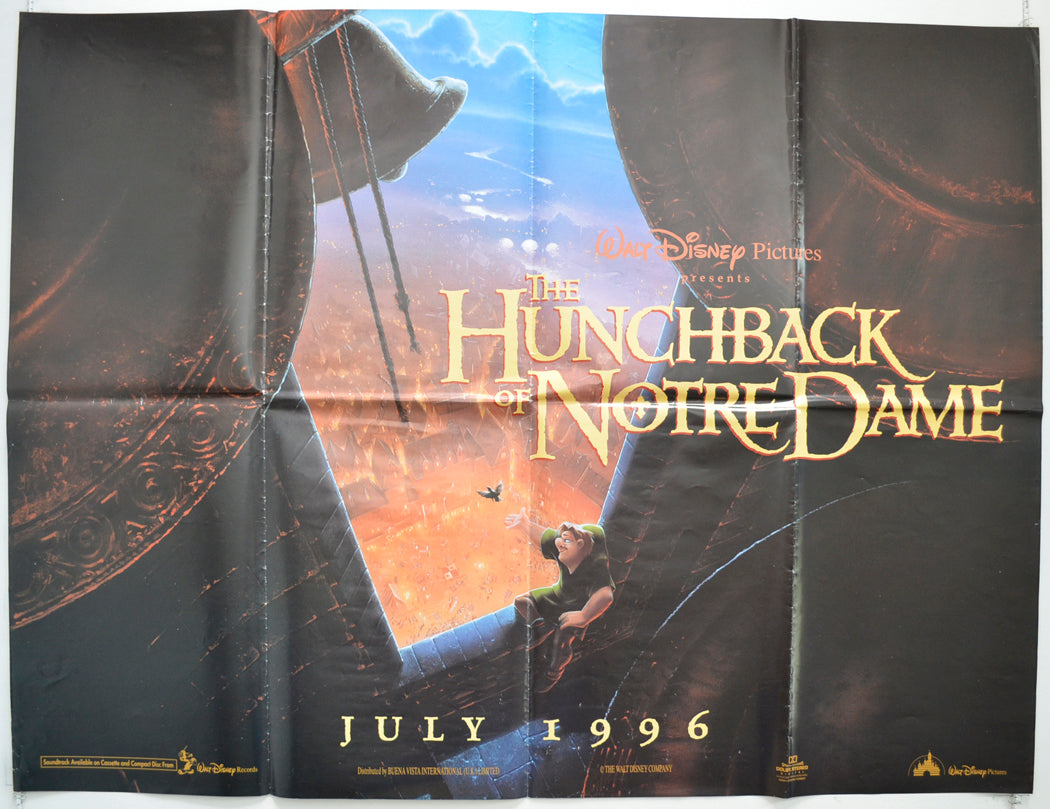 The Hunchback Of Notre Dame  (Teaser / Advance Version)   Original Quad Poster - Film Poster - Movie Poster  