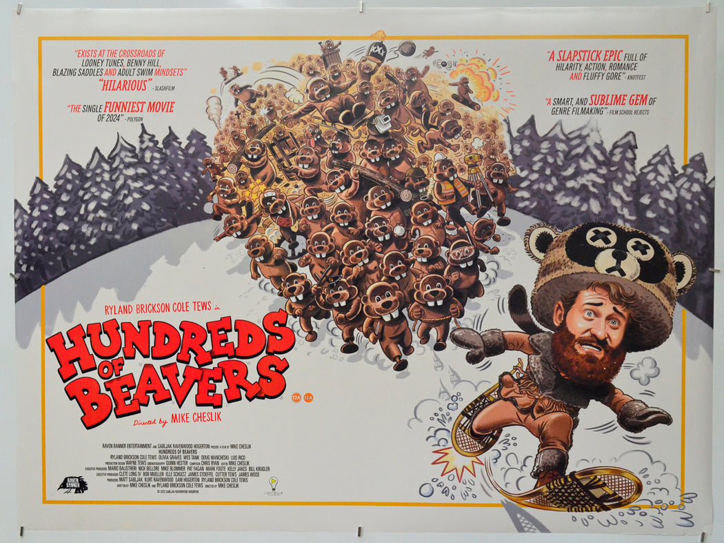 Hundreds Of Beavers - Original Quad Poster - Film Poster - Movie Poster