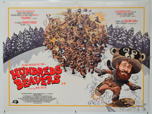 Hundreds Of Beavers - Original Quad Poster - Film Poster - Movie Poster