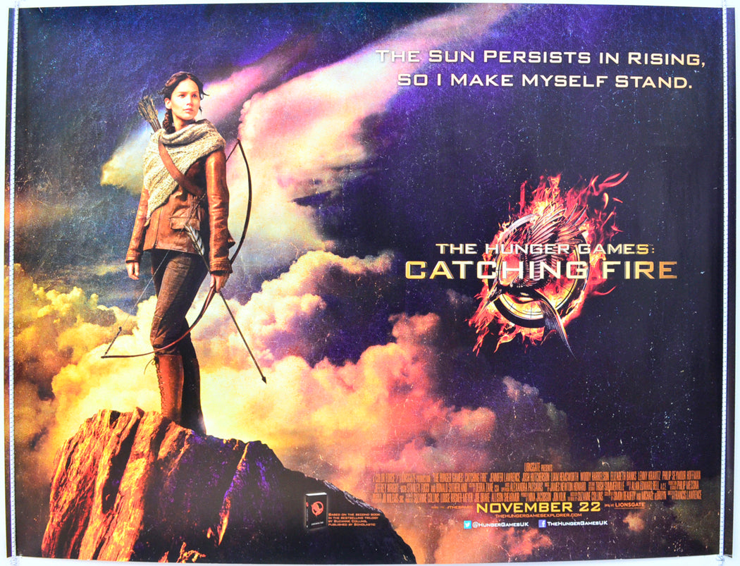 The Hunger Games : Catching Fire  Original British Quad Poster - Film Poster - Movie Poster 