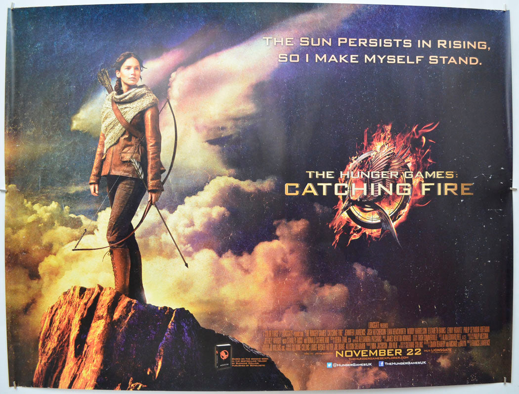 Hunger Games : Catching Fire  Original Quad Poster - Film Poster - Movie Poster