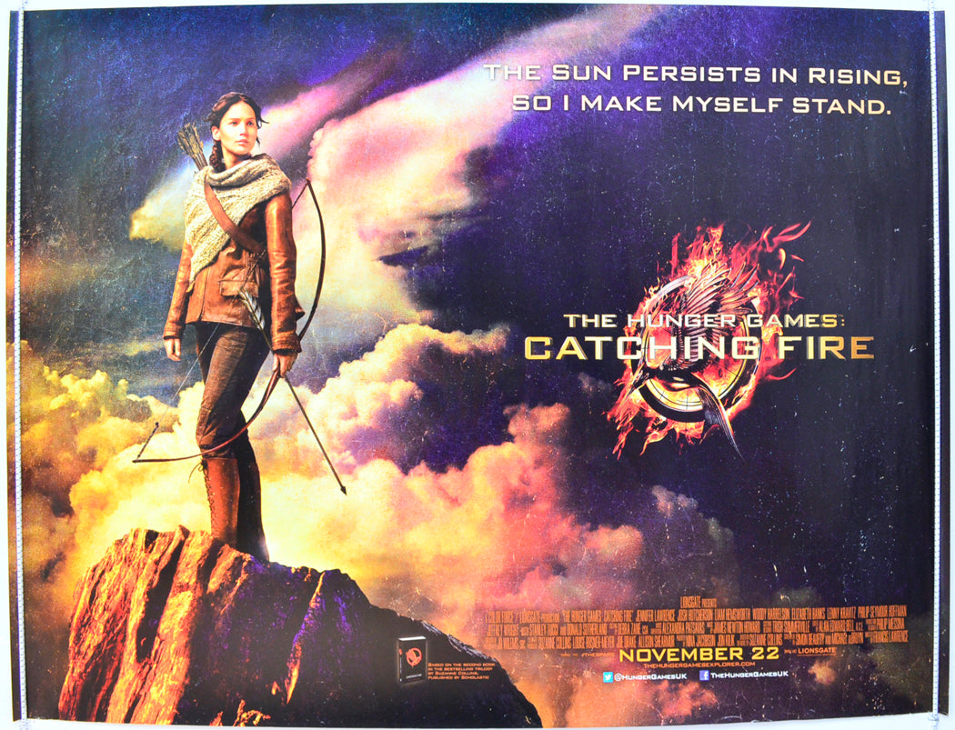 The Hunger Games : Catching Fire  Original British Quad Poster - Film Poster - Movie Poster 