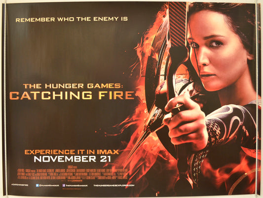 The Hunger Games : Catching Fire  (Teaser / Advance Version)  Original Quad Poster - Film Poster - Movie Poster 