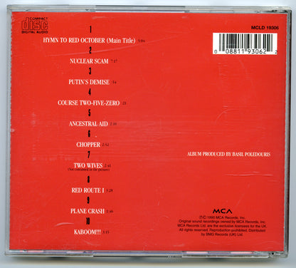 THE HUNT FOR RED OCTOBER Original CD Soundtrack (back) 