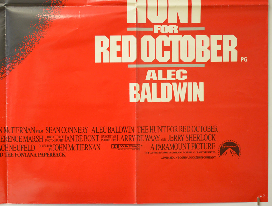 THE HUNT FOR RED OCTOBER (Bottom Right) Cinema Quad Movie Poster 