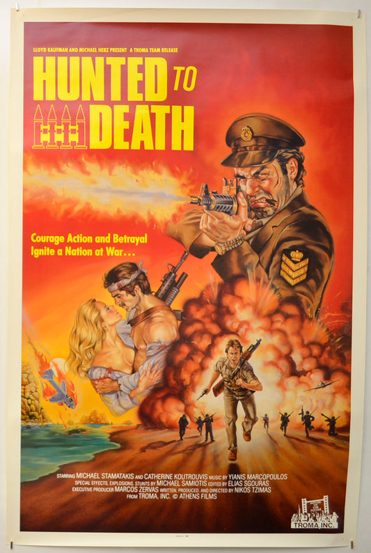 Hunted To Death (a.k.a. Ta hronia tis thyellas)  Original One Sheet Poster - Film Poster - Movie Poster