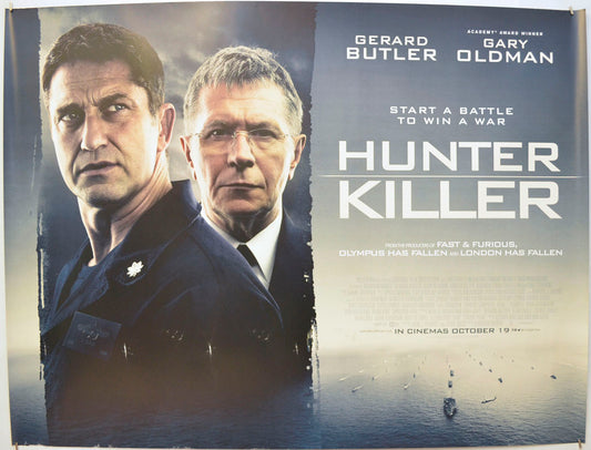 Hunter Killer Original Quad Poster - Film Poster - Movie Poster