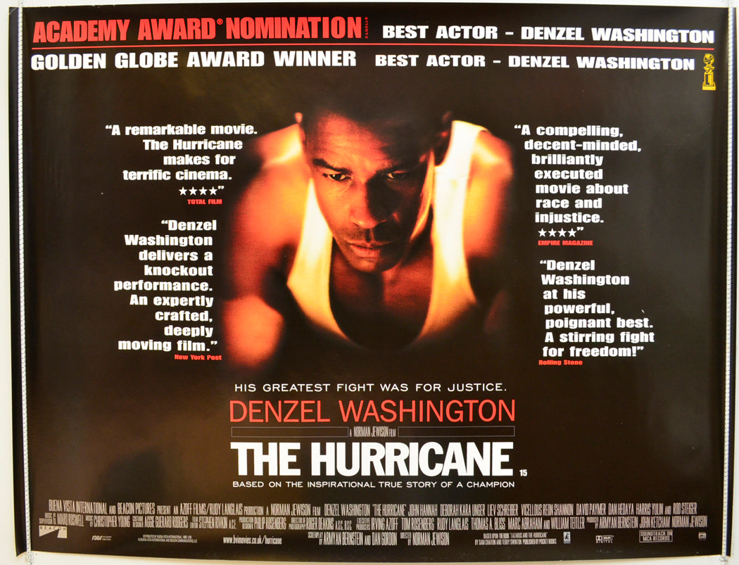 The Hurricane Original Quad Poster - Film Poster - Movie Poster  