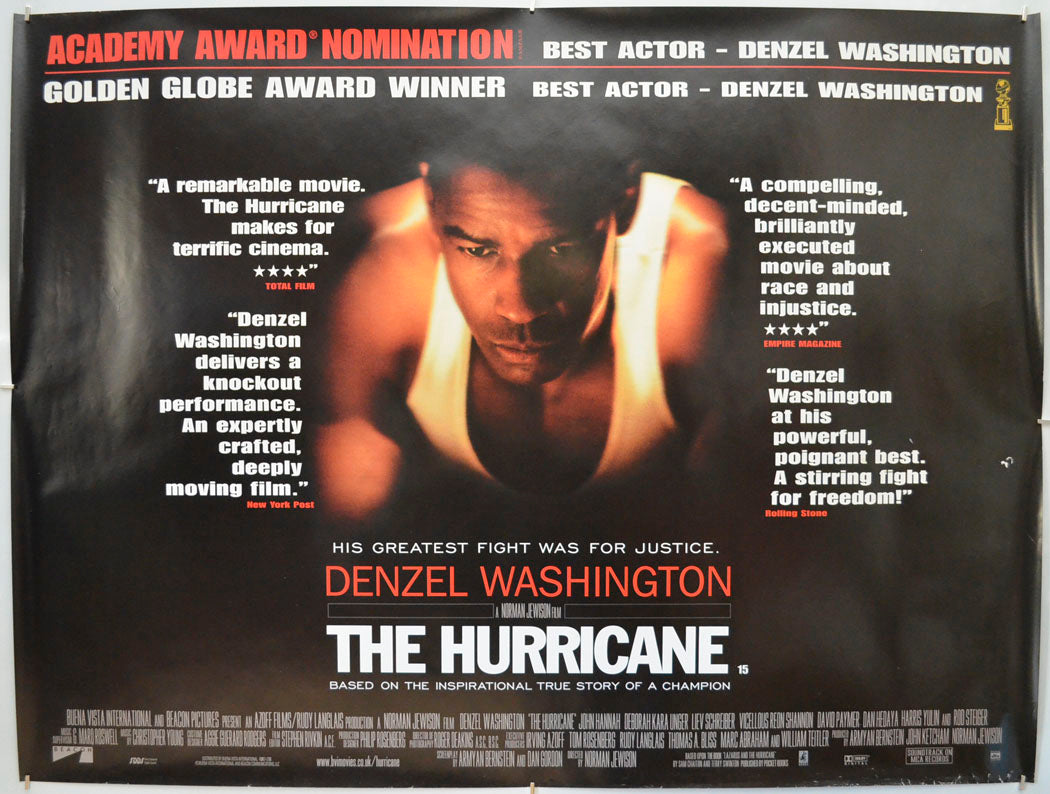 The Hurricane Original Quad Poster - Film Poster - Movie Poster