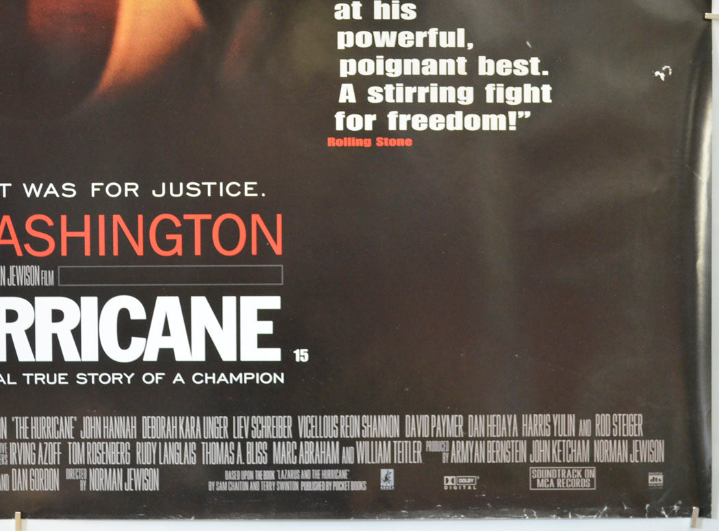 THE HURRICANE (Bottom Right) Cinema Quad Movie Poster 