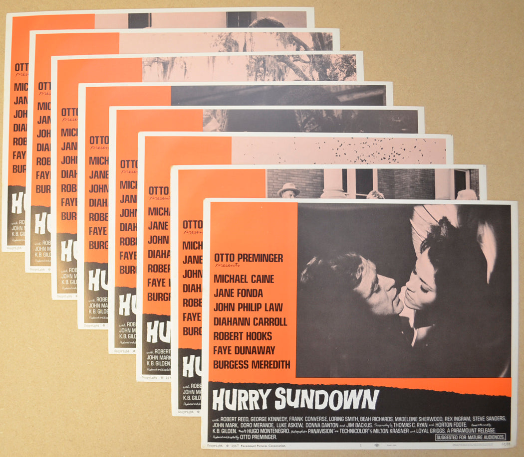 Hurry Sundown Set Of 8 Original Cinema Lobby Cards 