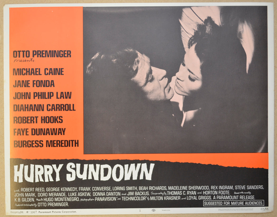 HURRY SUNDOWN (Card 1) Cinema Lobby Card Set 