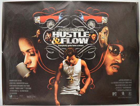 Hustle And Flow Original Quad Poster - Film Poster - Movie Poster