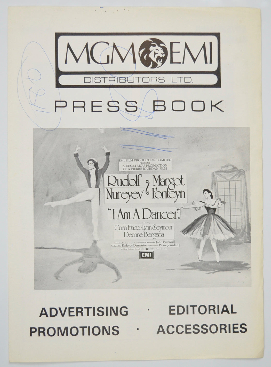 I Am A Dancer Original 4 Page Cinema Exhibitors Campaign Pressbook (UK) + Synopsis Sheet