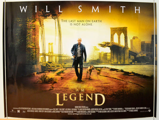 I Am Legend  Original British Quad Poster - Film Poster - Movie Poster