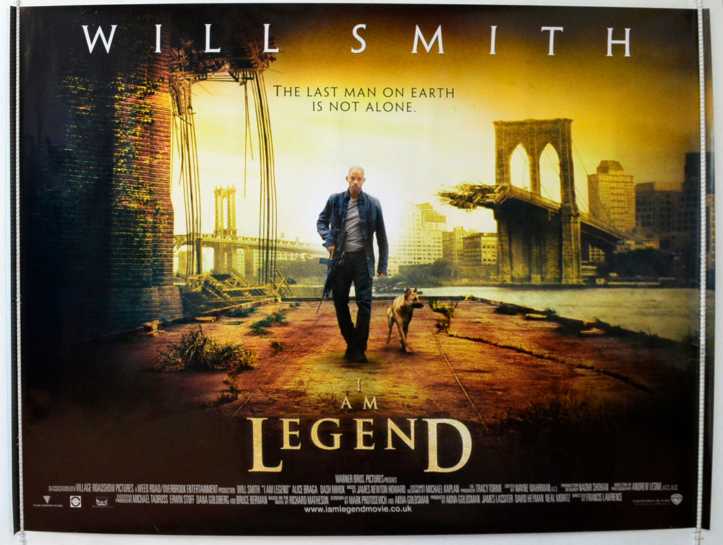 I Am Legend  Original British Quad Poster - Film Poster - Movie Poster