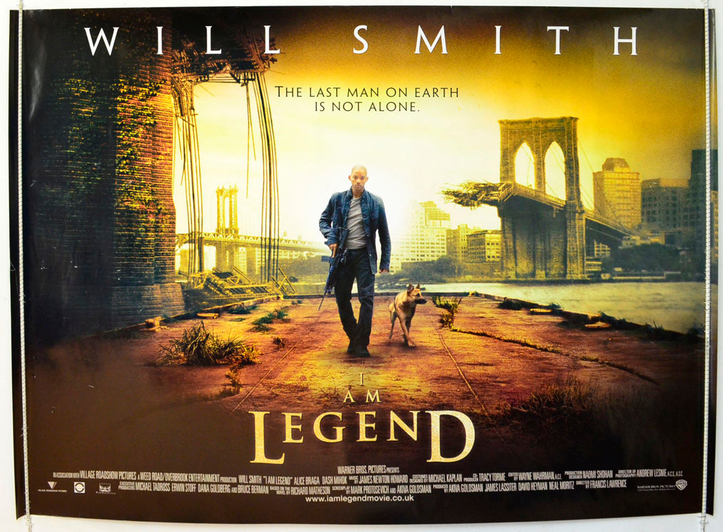 I Am Legend  Original British Quad Poster - Film Poster - Movie Poster