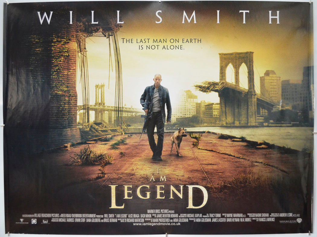 I Am Legend Original Quad Poster - Film Poster - Movie Poster