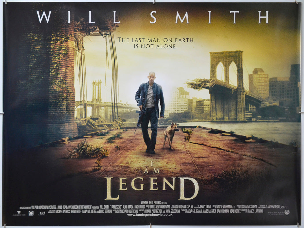 I Am Legend - Original Quad Poster - Film Poster - Movie Poster