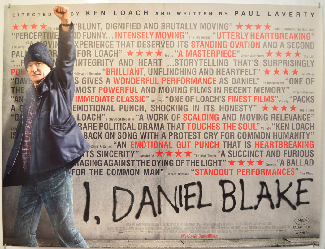 I, Daniel Blake Original Quad Poster - Film Poster - Movie Poster