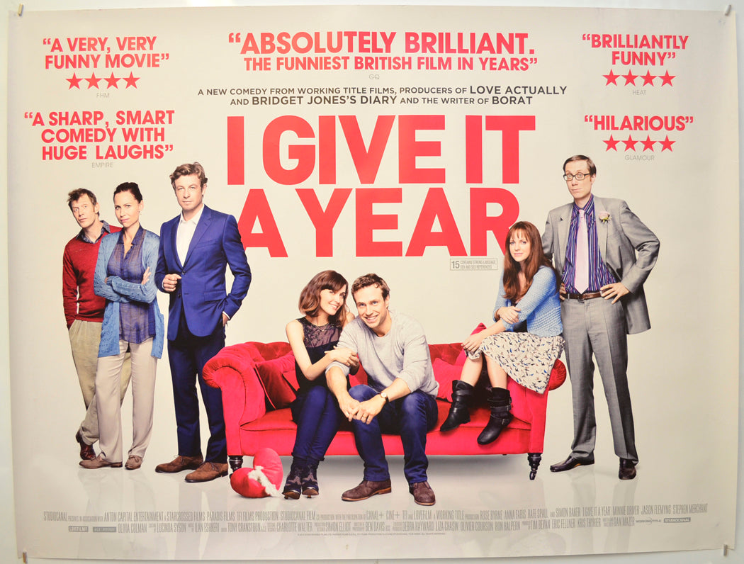 I Give It A Year Original Quad Poster - Film Poster - Movie Poster