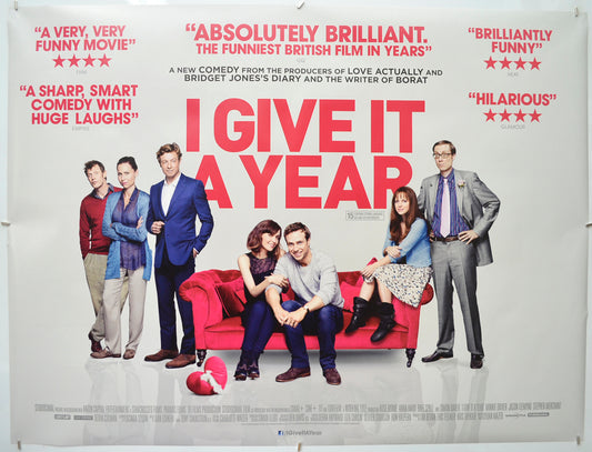 I Give It A Year Original Quad Poster - Film Poster - Movie Poster  